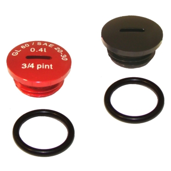 SET ALU Verschlußschrauben (Rot/Schwarz), Simson S51, SR50, KR51/2, S53, S70, SD50, MS50